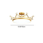Kids Crown LED Semi-Flush Ceiling Light