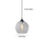 Premium Nordic Minimalist Round Glass Pendant Light - 1-Light