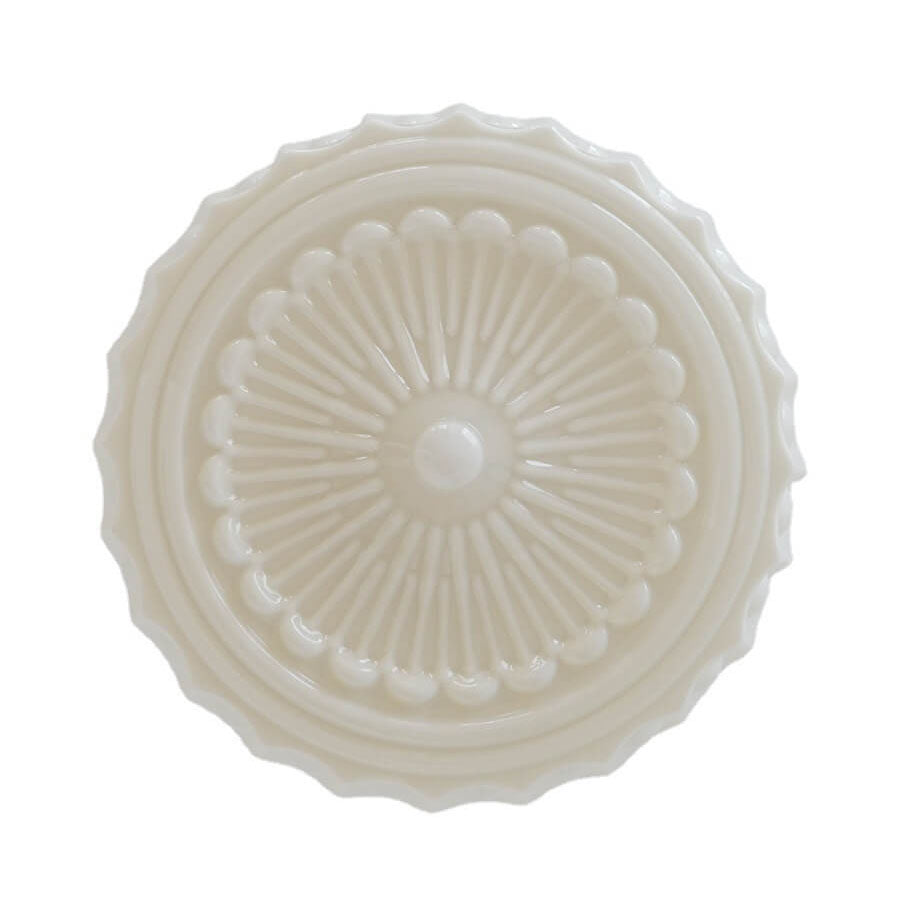 Vintage White Jade Glass Round Drum LED Ceiling Light