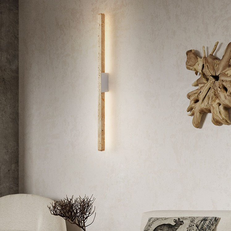 Yellow Travertine LED Wall Sconce