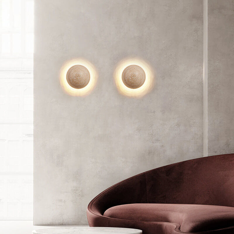 Travertine Wabi-Sabi LED Wall Sconce