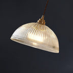 Elegant Clear Glass Dome Pendant Light with Fixture