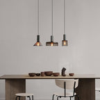 Industrial Tapered Cement Pendant Light - 1-Light Fixture for Living Room