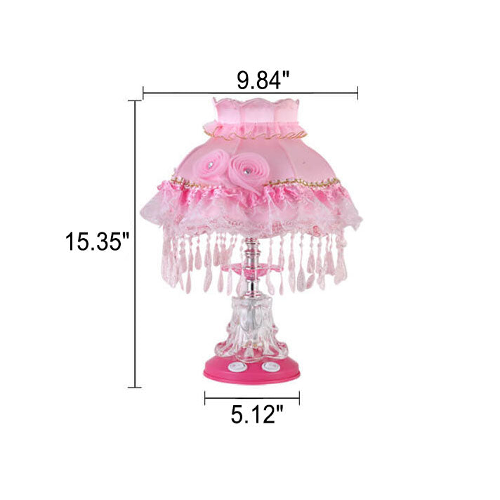 Elegant European Glass Table Lamp - 1-Light Wedding Design