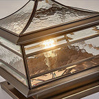 Premium European Brass and Glass Waterproof Square Pillar
