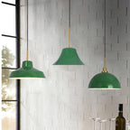 Vintage Green Iron Cone Pendant Light