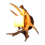 Retro Antler Glass Wall Sconce