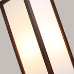 Premium Rectangular Parchment Wood Floor Lamp - 1-Light Design for Entertainment Spaces