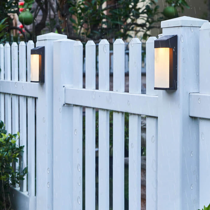 Industrial Solar Frosted Glass Outdoor Light
