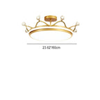 Kids Crown LED Semi-Flush Ceiling Light
