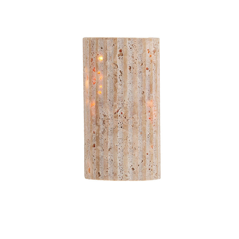 Travertine Semicircle LED Sconce
