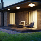 Contemporary Square Aluminum LED Flush Mount Ceiling Light for Outdoor Use