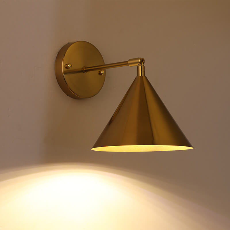 Brass Cone Iron Wall Sconce