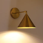 Brass Cone Iron Wall Sconce