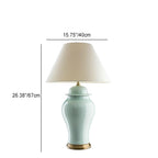 Rustic Ceramic Conic Table Lamp with 1-Light for Study