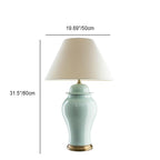 Rustic Ceramic Conic Table Lamp with 1-Light for Study