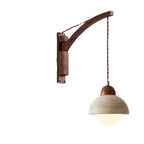 Premium Wabi-Sabi Solid Wood & Glass Wall Sconce Lamp