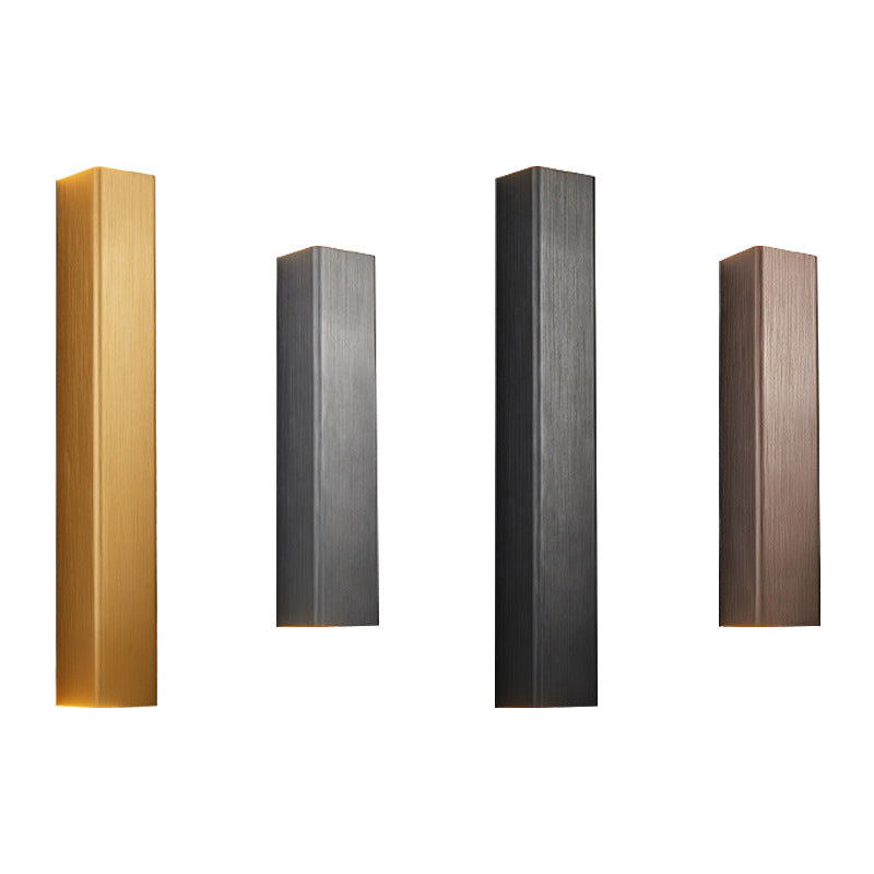 Brushed Aluminum Rectangular LED Sconce