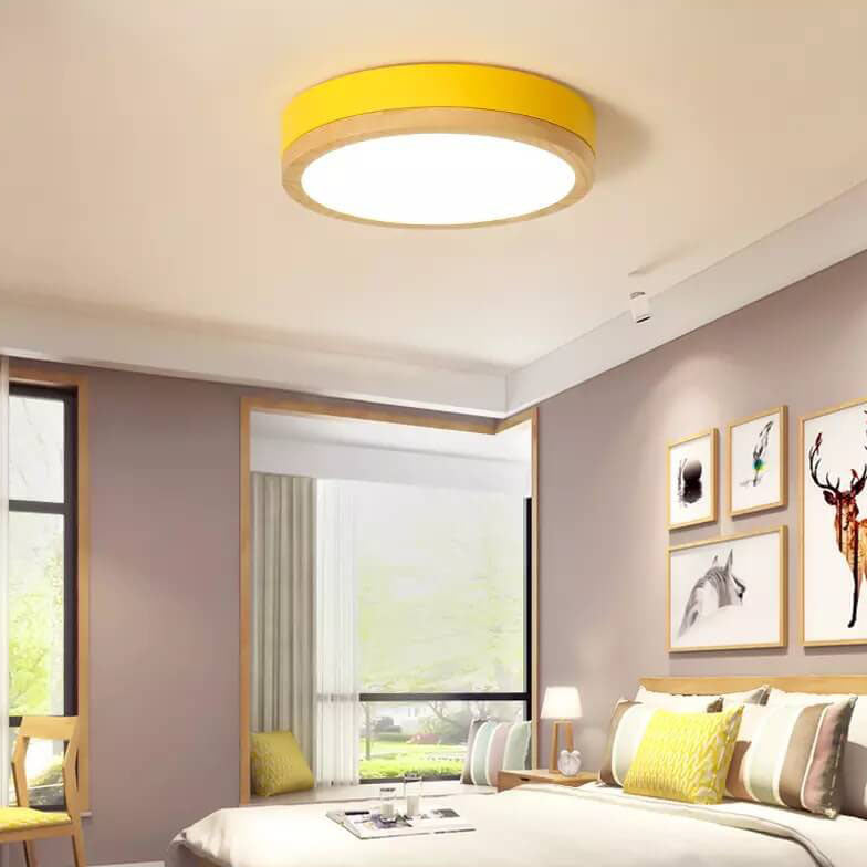 Elegant Round Acrylic LED Flush Mount Ceiling Light