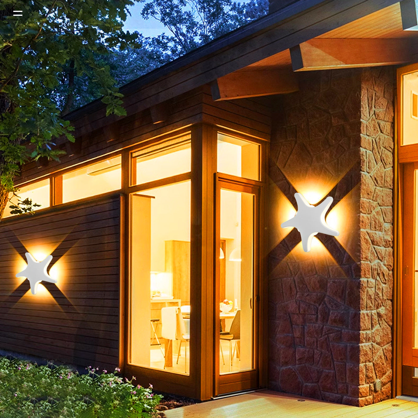 Modern Aluminum Starfish LED Waterproof Wall Sconce