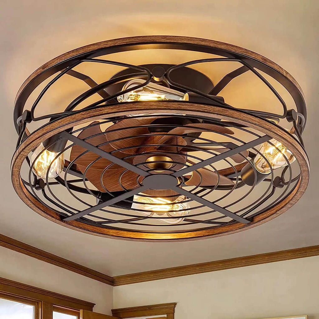 Industrial 4-Light Iron Ceiling Fan