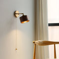 Scandinavian Copper & Wood 1-Light Sconce