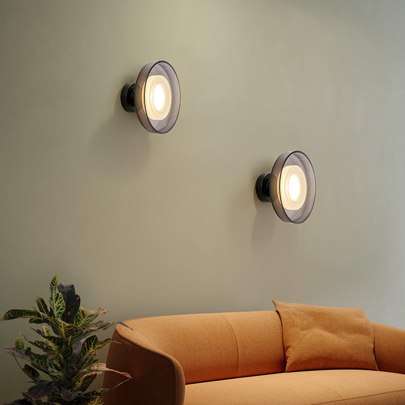 Vintage Nordic Round Glass LED Wall Sconce