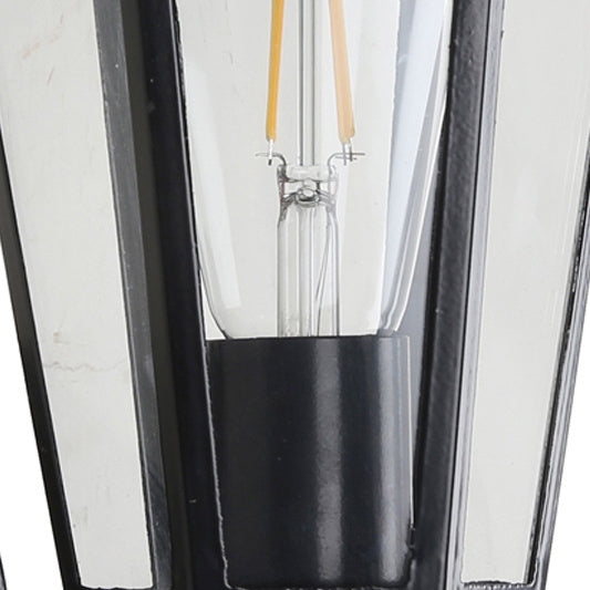 Modern Hexagonal Aluminum Outdoor Wall Sconce with Frosted