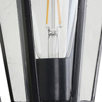 Modern Hexagonal Aluminum Outdoor Wall Sconce with Frosted