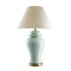 Rustic Ceramic Conic Table Lamp with 1-Light for Study