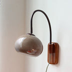 European Glass & Wood 1-Light Wall Sconce