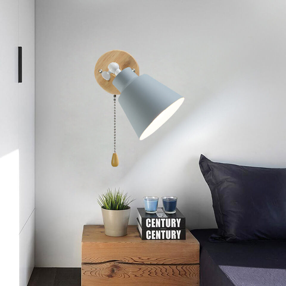 Nordic Rotatable Wood Wall Sconce