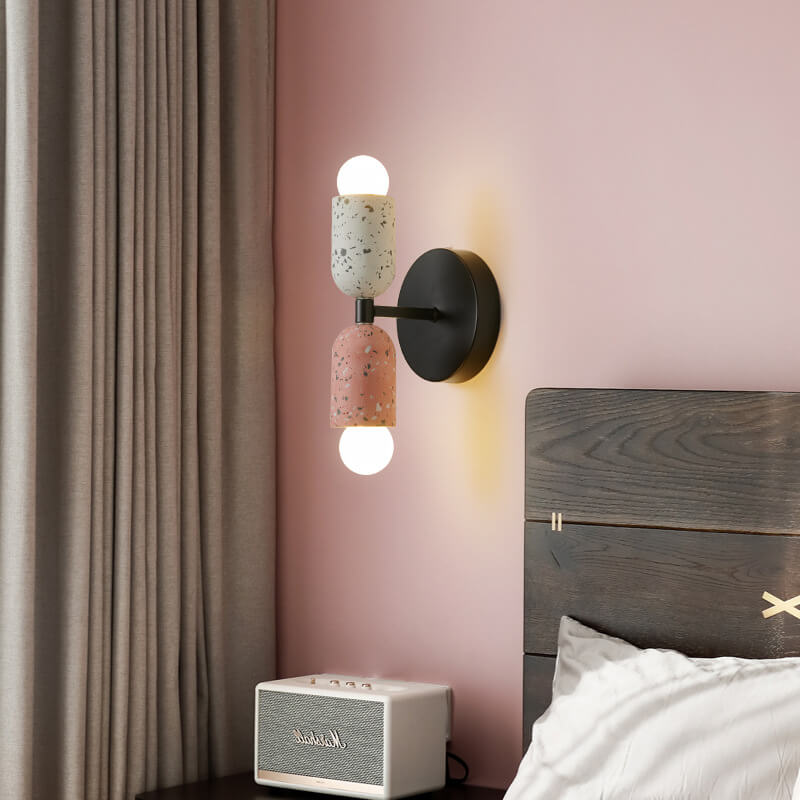 Wabi-Sabi Iron & Cement 2-Light Wall Sconce