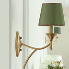 Iron & Fabric Mushroom Wall Sconce
