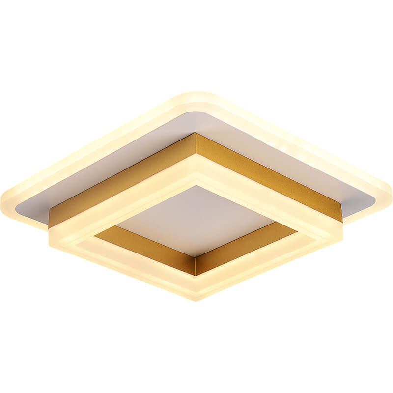Nordic Acrylic LED Flush Mount Ceiling Light - Square & Circle Design