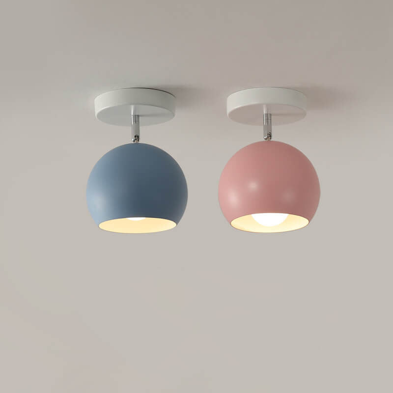 Nordic Macaron 1-Light Semi-Flush Mount Ceiling Light