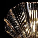 Art Deco Shell Amber Glass Sconce