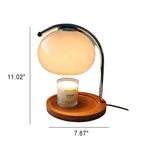 Premium Vintage Glass Dome Table Lamp with Solid Wood Base - 1-Light Melting Wax Design
