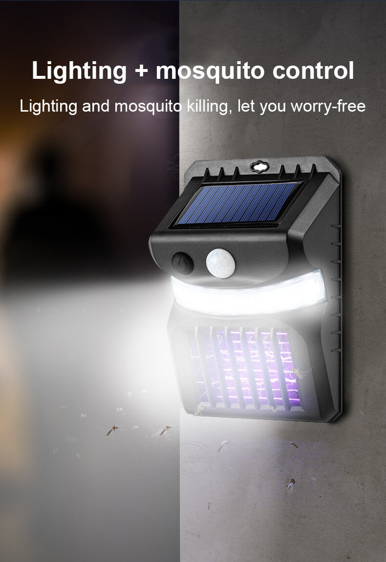 Premium Solar-Powered Mosquito Repellent Wall Sconce with Smart Sensor for Outdoor Use