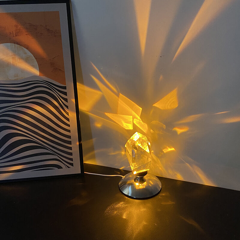 Luxury Diamond Crystal LED Table Lamp - Ambient Night Light