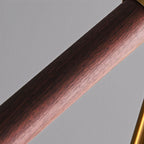Nordic Minimalist Walnut Grain LED Floor Lamp