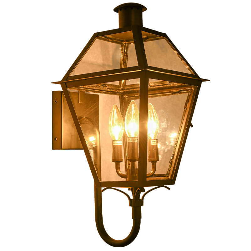 Premium Waterproof Iron 3-Light Outdoor Wall Lantern