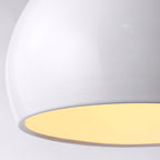 Contemporary Round Iron Pendant Light - Single Light, Solid Color