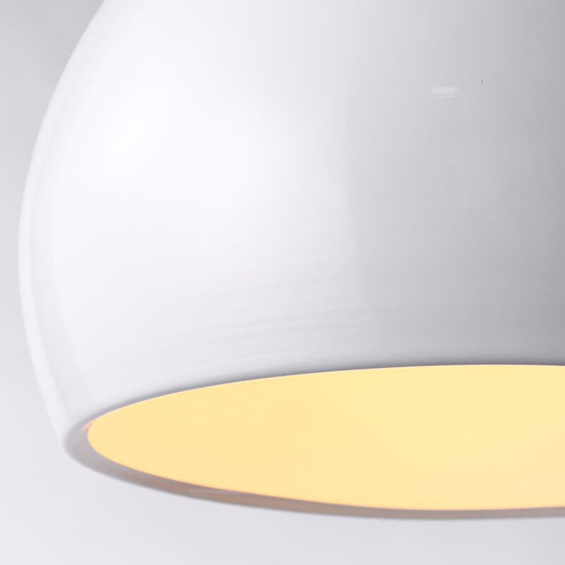 Contemporary Round Iron Pendant Light - Single Light, Solid Color