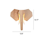 Nordic Solid Wood Elephant LED Sconce
