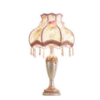 Elegant European Fabric Tassel Table Lamp - 1 Light