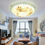 Tiffany Mosaic Shells 1-Light Flush Mount Ceiling Light
