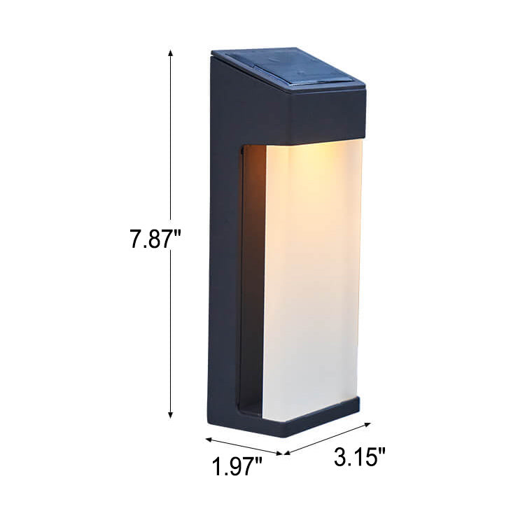 Industrial Solar Frosted Glass Outdoor Light