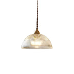 Elegant Clear Glass Dome Pendant Light with Fixture