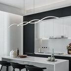 Nordic Minimalist LED Chandelier with Long Wave Design